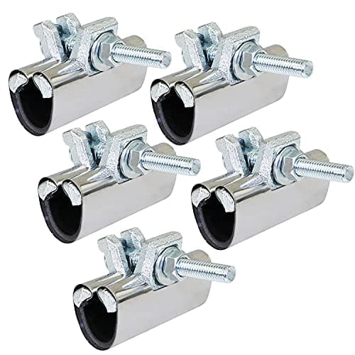 Highcraft 3/4 in IPS Stainless Steel Pipe Repair Clamp (3 in Long, Single Bolt, 5 Pack)