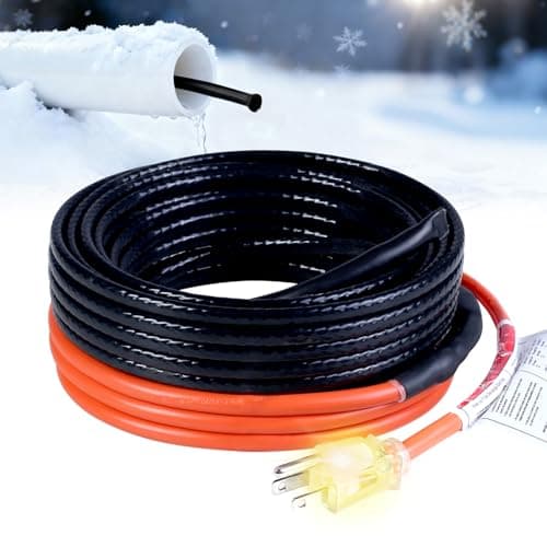 HEATIT JHSF1-CT 50 ft Self-Regulating Heating Cable (120 V, No Thermostat, Fluoropolymer Jacket)