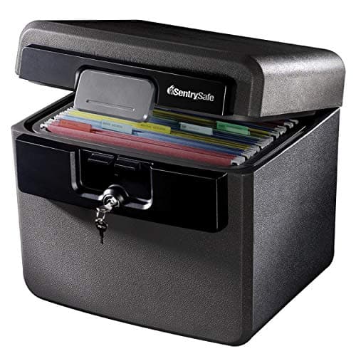 SentrySafe HD4100 Fireproof Waterproof File Box (Key Lock, Takes Hanging File Folders, 14.3 x 15.5 x 13.5 in)