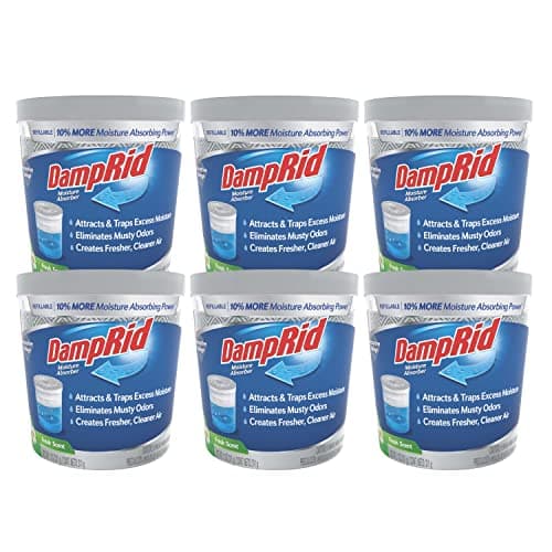 DampRid Refillable Moisture Absorber (11 oz Cups, Fresh Scent, 6 Pack)