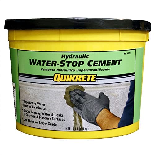 Quikrete Hydraulic Water-Stop Cement, 10 lb (3 to 5 Minute Set, Pools, Foundations and Pipe Penetrations)