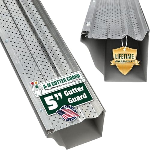A-M 5 in Mill Finish Aluminum Gutter Guard (100 ft Box)