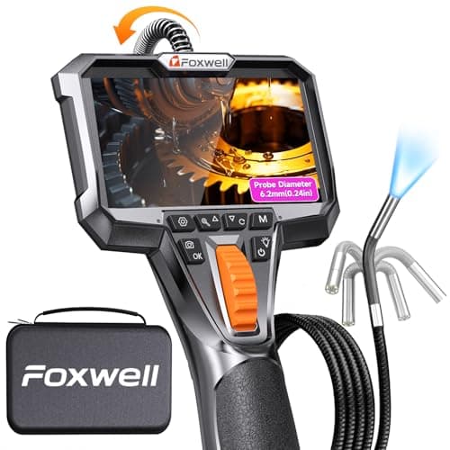 FOXWELL Y400 Two-Way Articulating Borescope (6.2 mm Probe, 220° Tip, 4X Zoom)