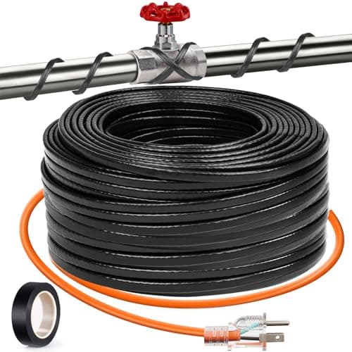 JDZKOMKE 50 ft Pipe Heating Cable (5 W/ft, Copper, PVC and PEX)