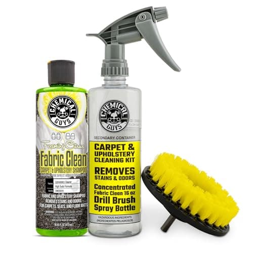 Chemical Guys Citrus Foaming Fabric & Carpet Cleaner with Drill Brush (16 oz, HOL315)