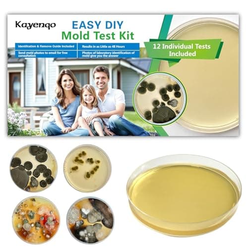 KAYENQO 12-Test Mold Test Kit (Agar Plates for Air, HVAC & Surfaces)