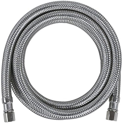 Certified Appliance Accessories 5 ft Braided Stainless Ice Maker Water Line (PVC Core, 1/4 in Compression)