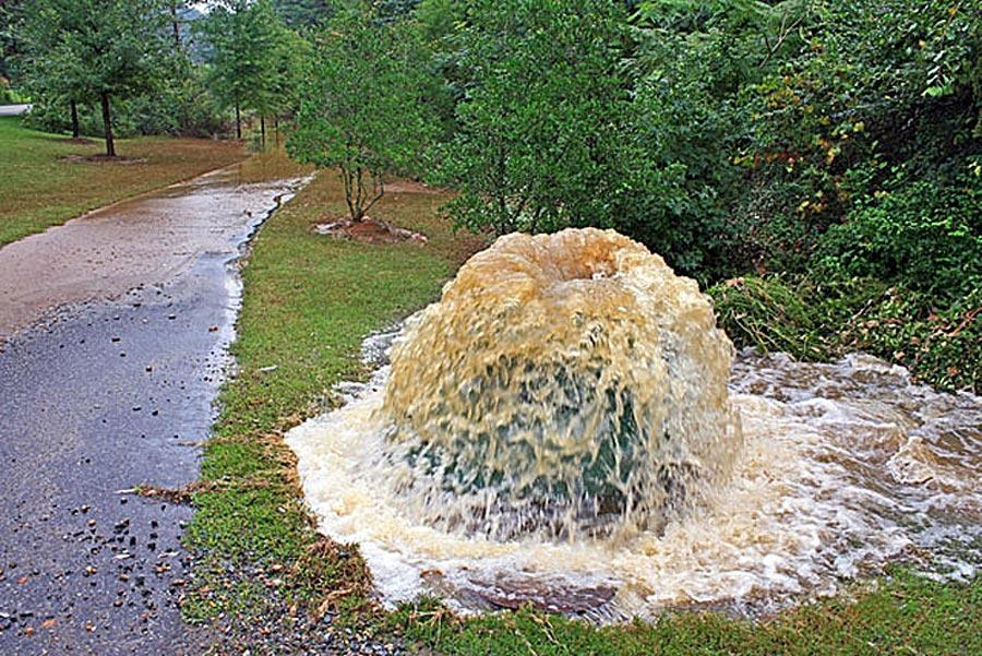 Sewage overflow affecting a residential property